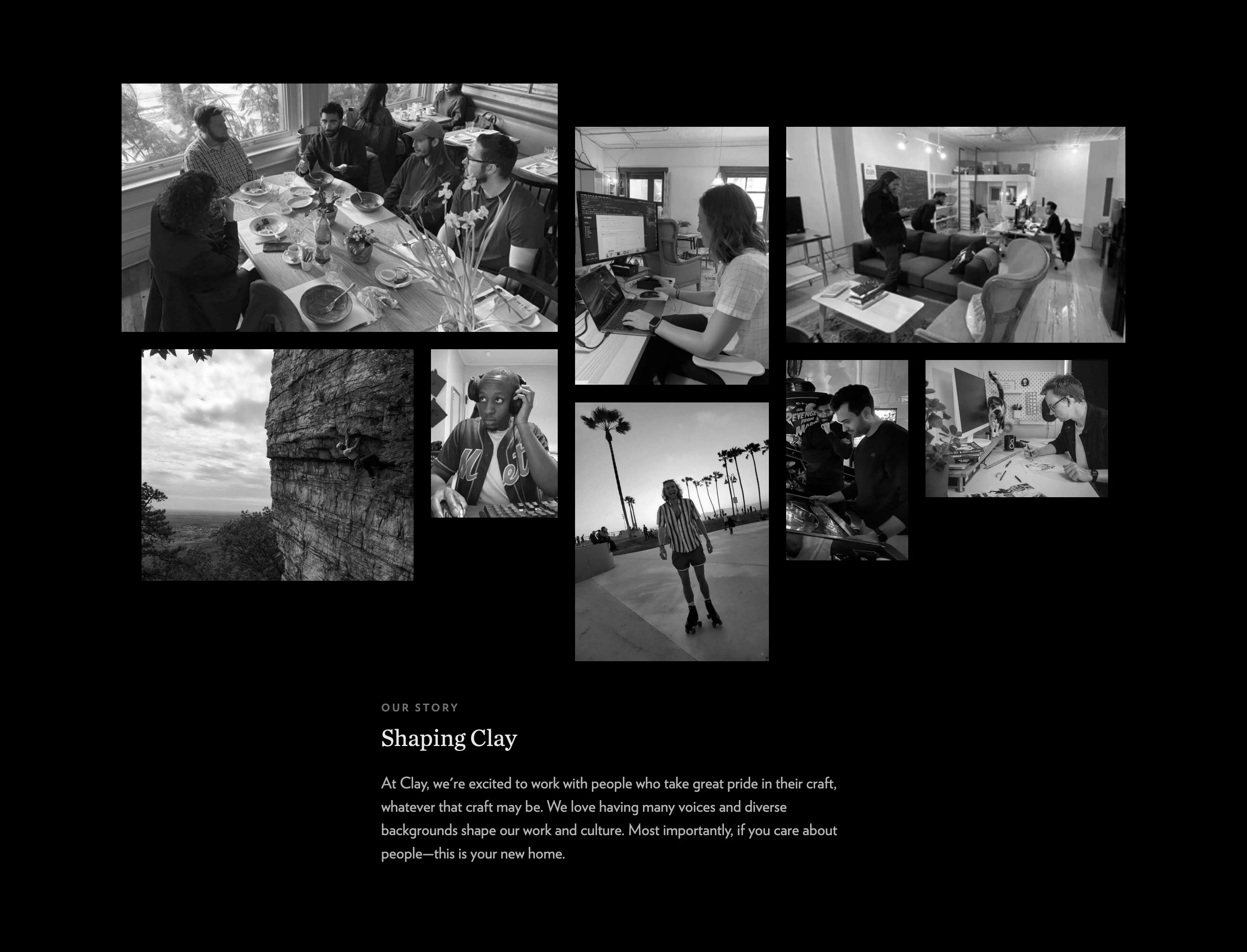 Clay Careers Page Section Our Story