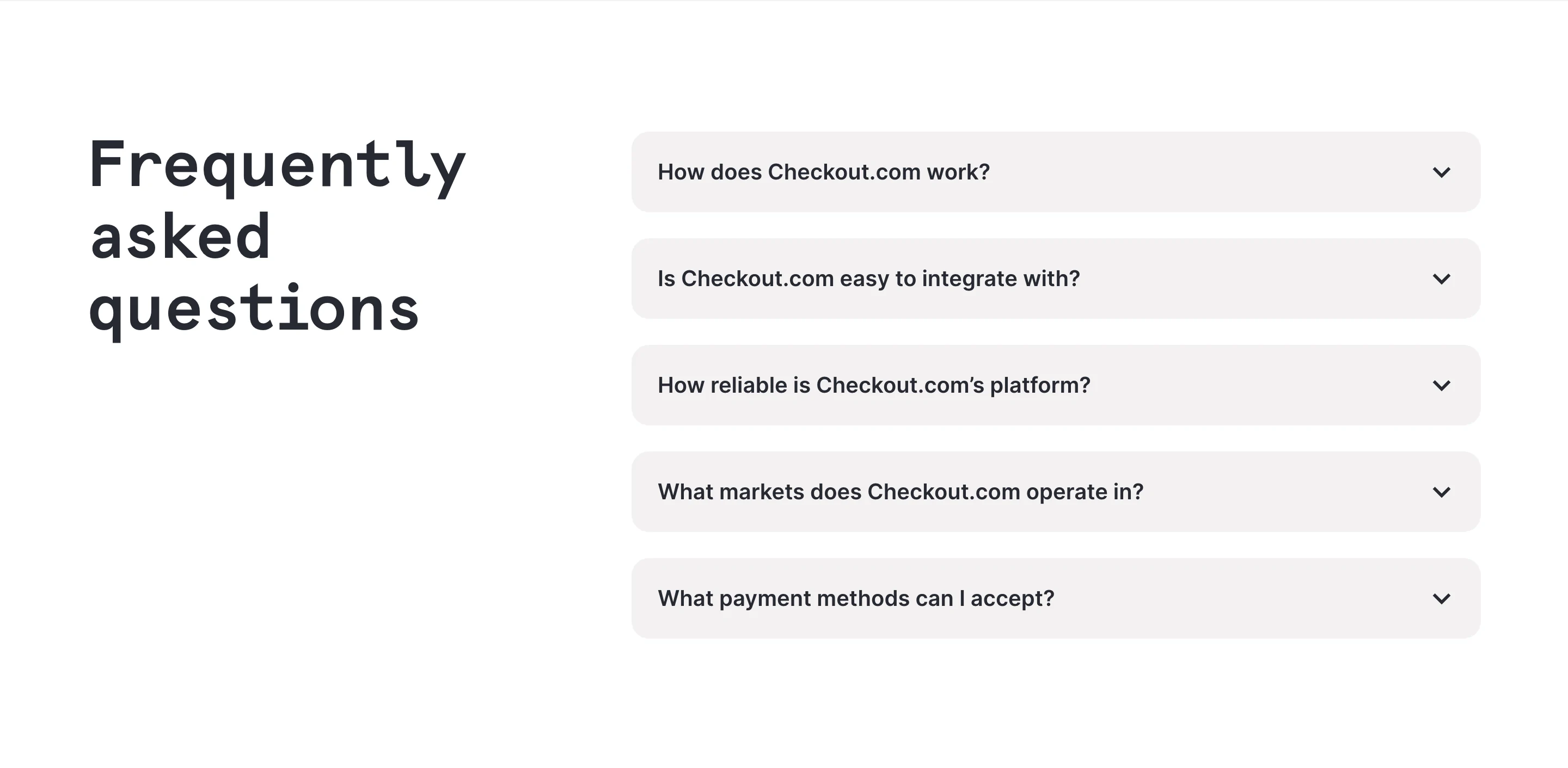 Checkout Home Page Section FAQs