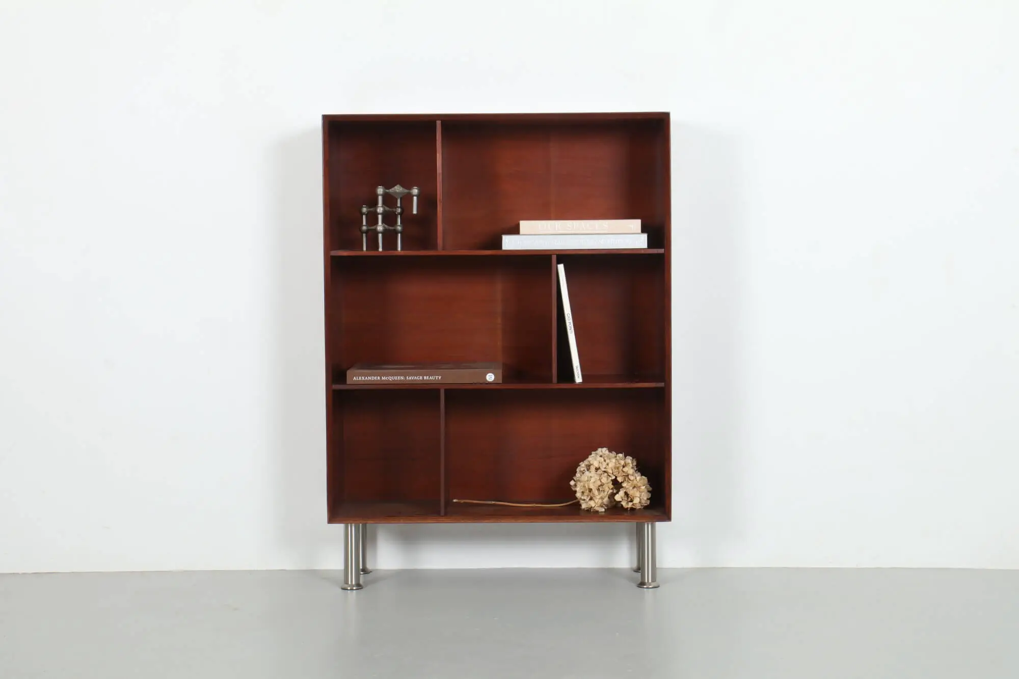 Chic Danish MidCentury Solid Teak Bookcase