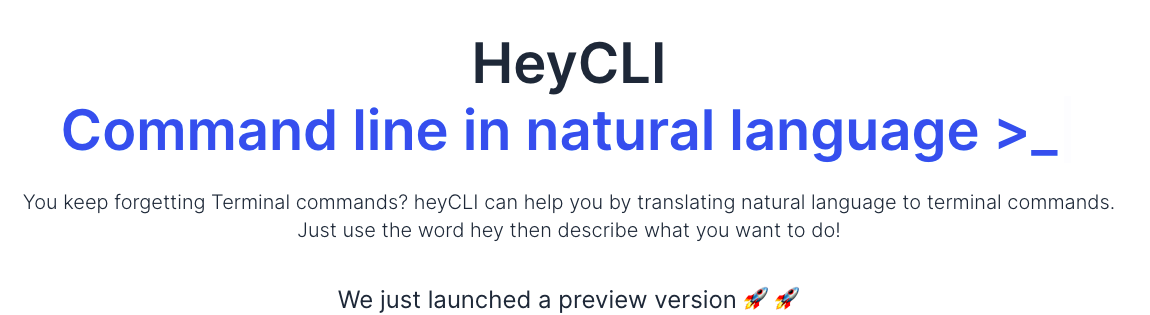 heyCLI