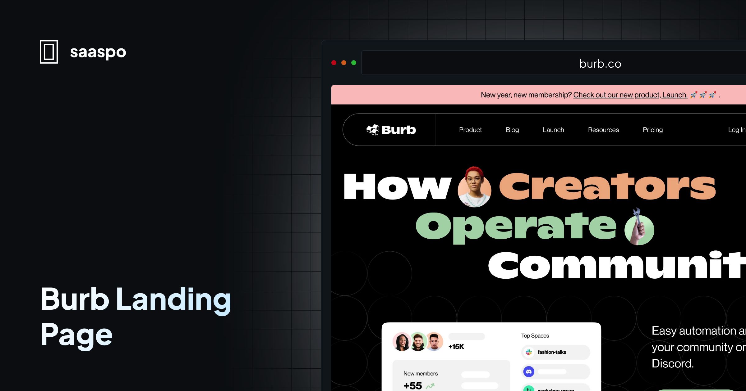 Saaspo | Burb Landing Page