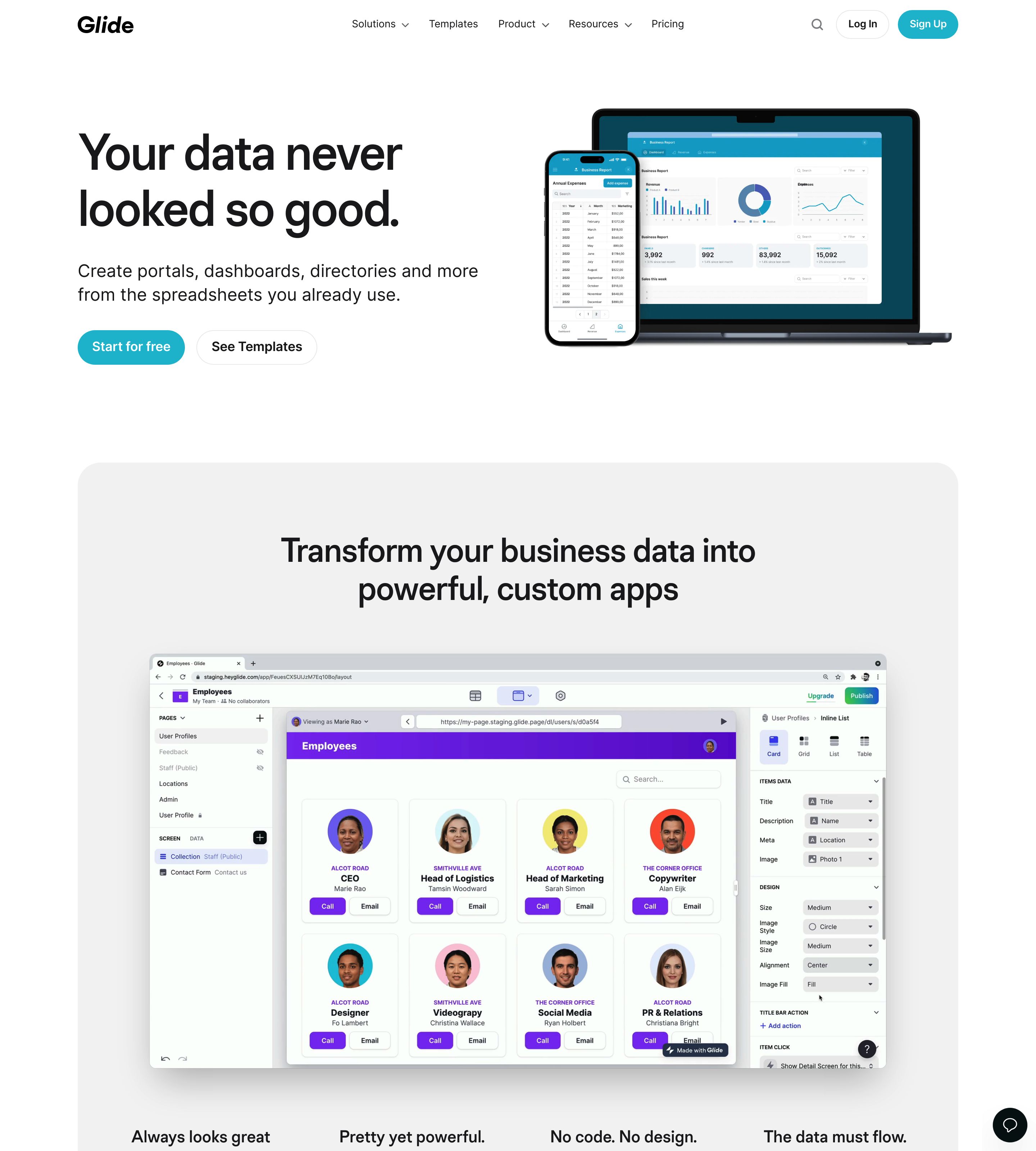 Saaspo | Glide Product Page