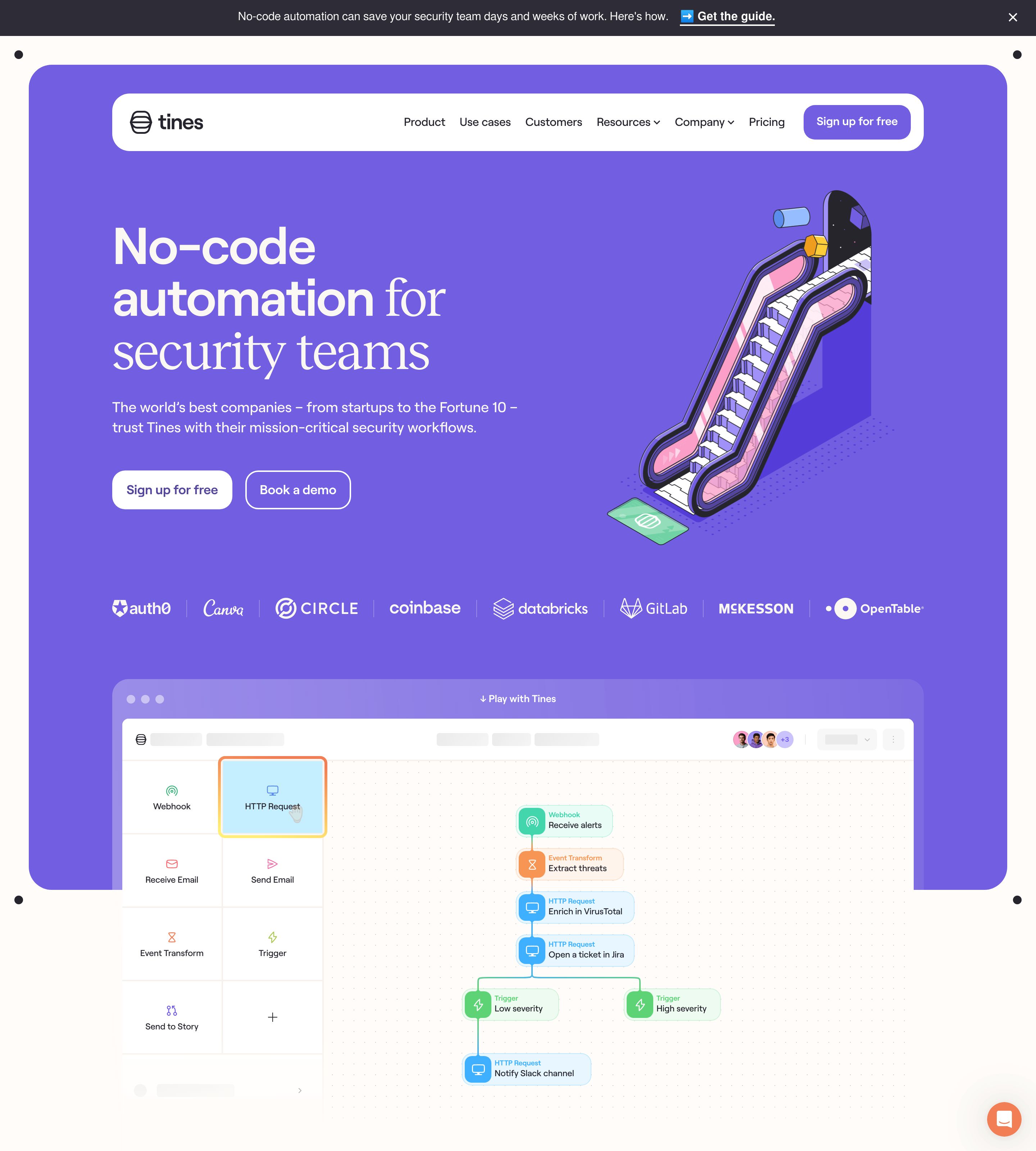 Saaspo Tines Landing Page