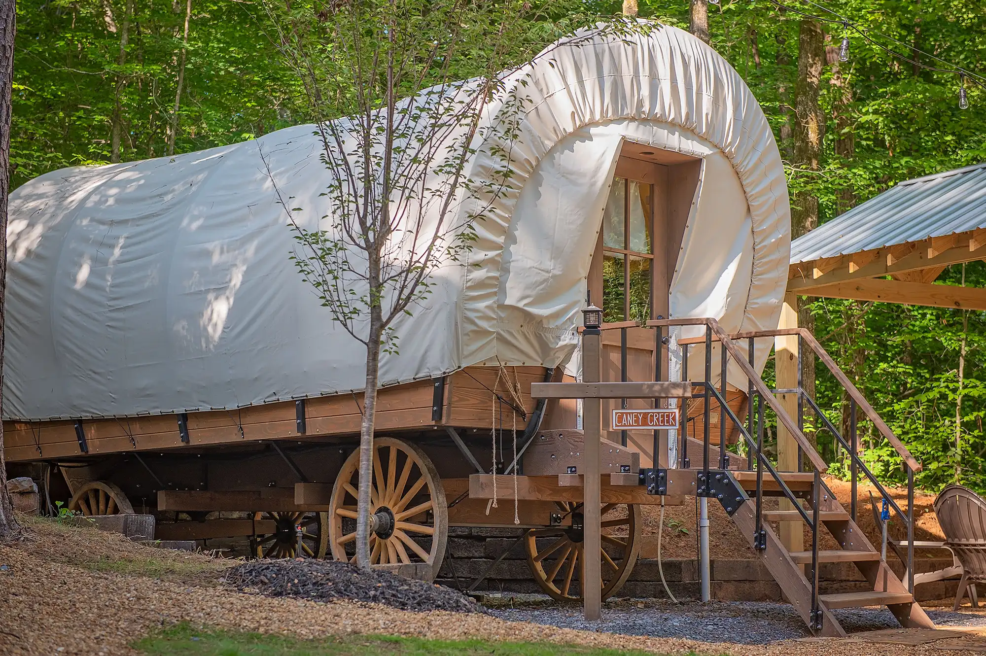 Caney Creek Luxury Covered Wagon Glamping