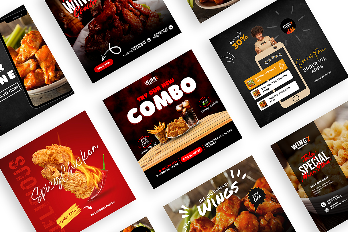 WINGZ Brooklyn Case Study Branding,  Design and Development