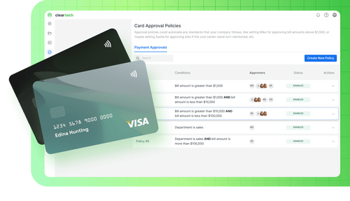 Corporate Cards | Control Card Spend and Manage Budgets with ClearTech