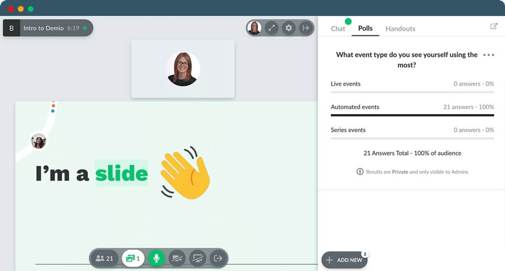 use polls to learn more about attendees during your product demo