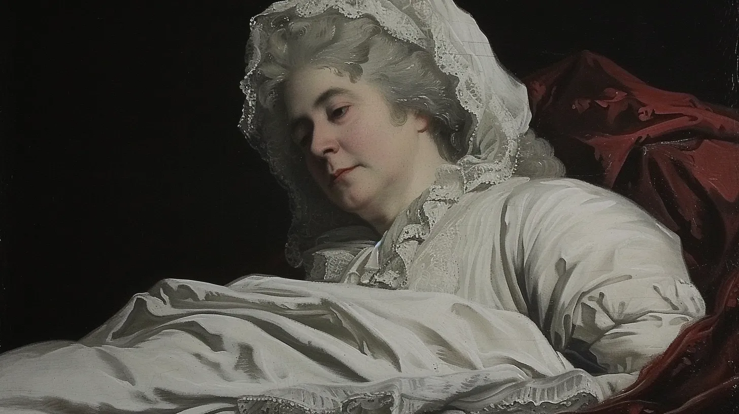 Sarah Franklin Bache on her death bed