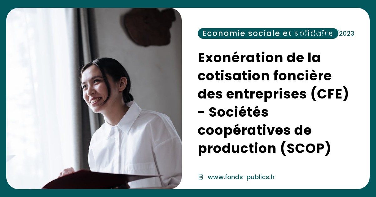 Guide Allègement Fiscal Exonération CFE pour les SCOP