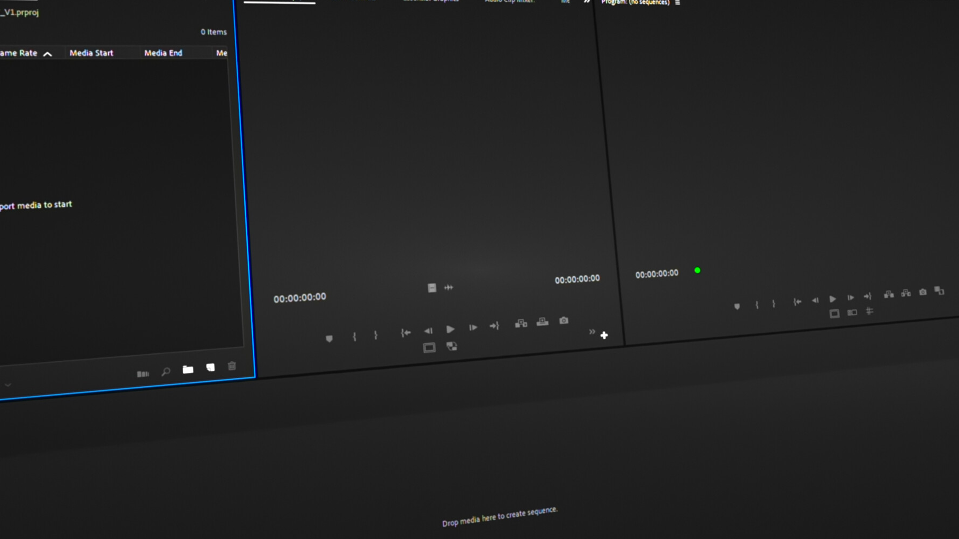 This layout improves organisation and accelerates the editing workflow. This Premiere-Pro project file is optimised for editing. This is our preferred Premiere layout for editing films. It has been set up to prioritise your clip reviewing experience. 