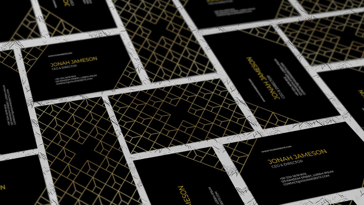 7 Minimal Black Business Card Designs + Free Templates
