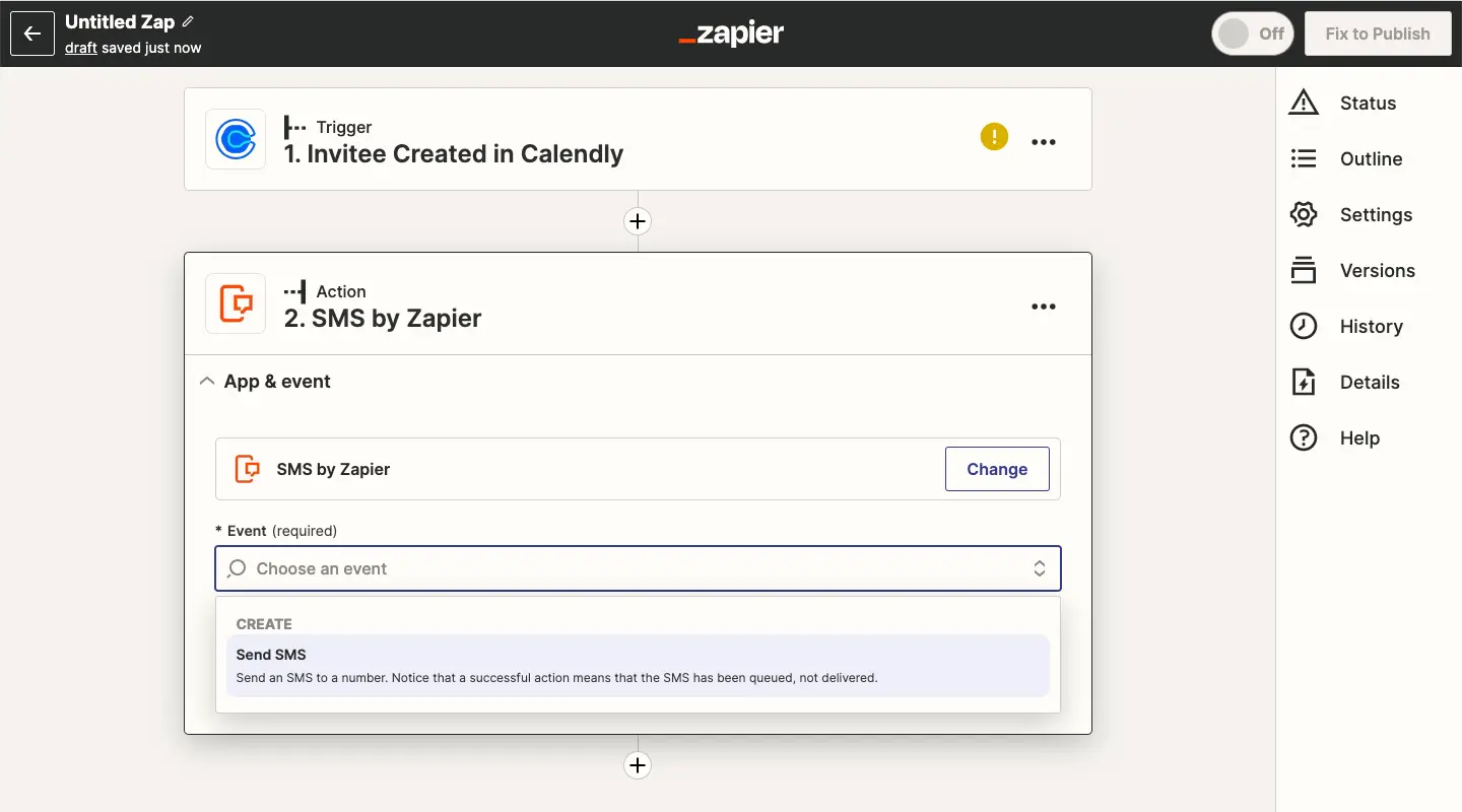 customize zapier action