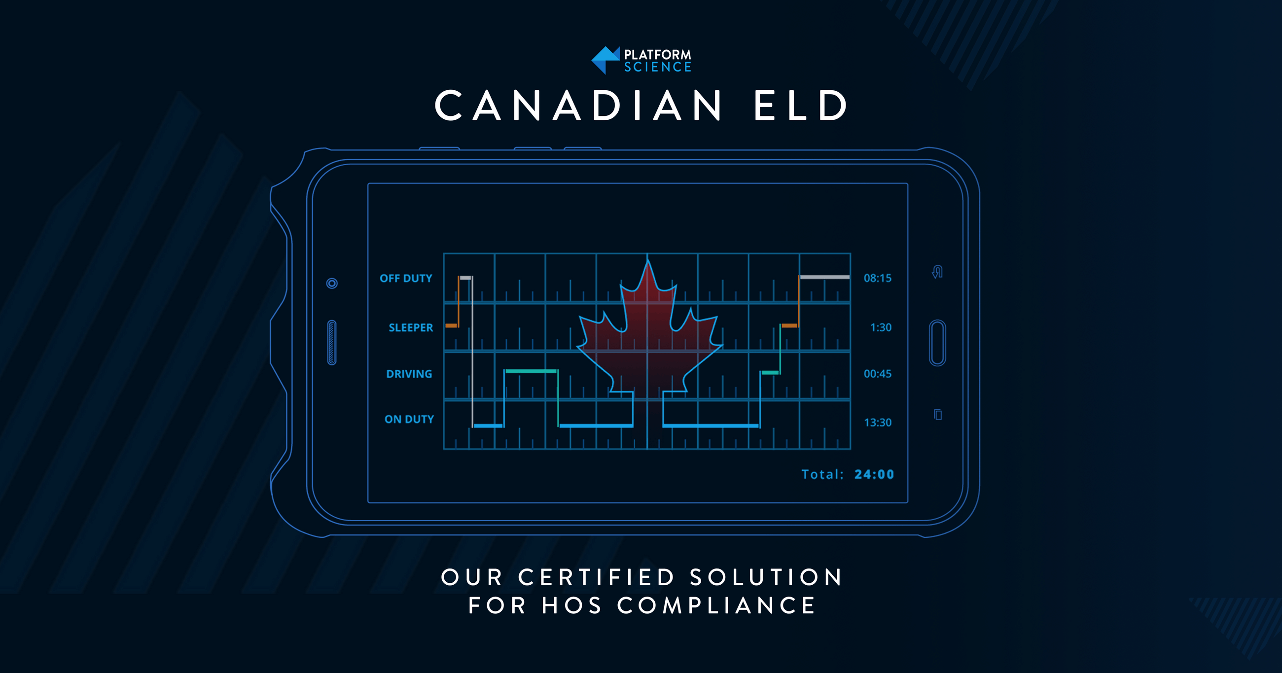 Canadian ELD Our certified solution for HOS compliance Platform Science