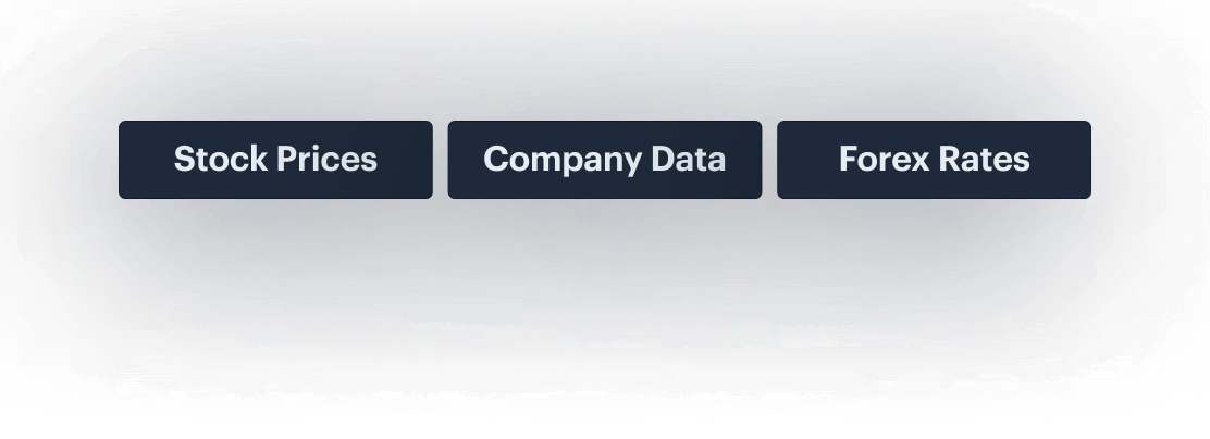 Stock Prices, Company Data, and Forex Rates