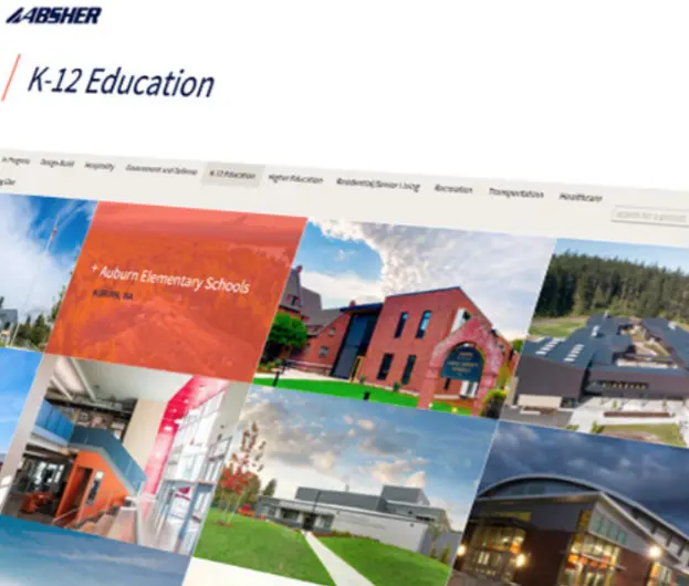 Website design and development plus marketing for Absher Construction