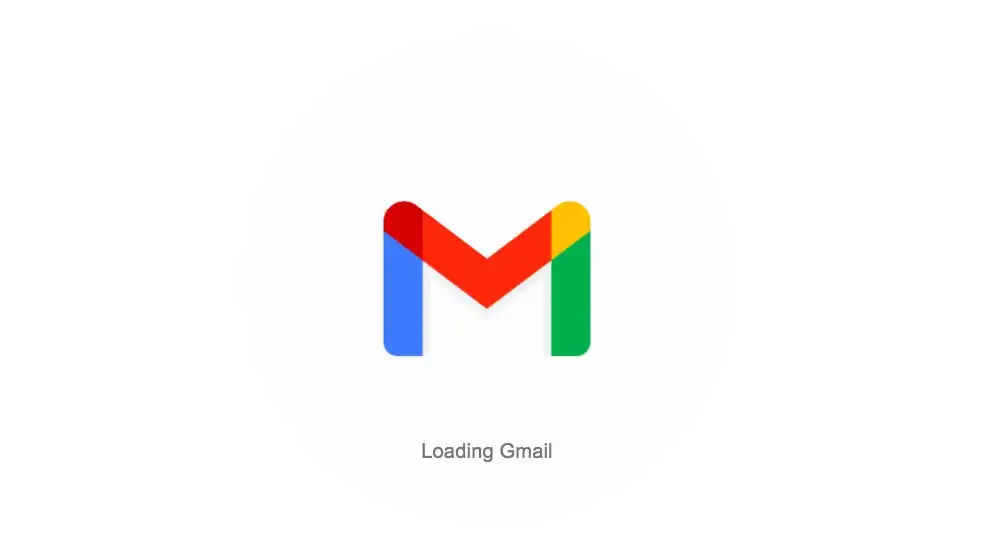 Gmail loading screen