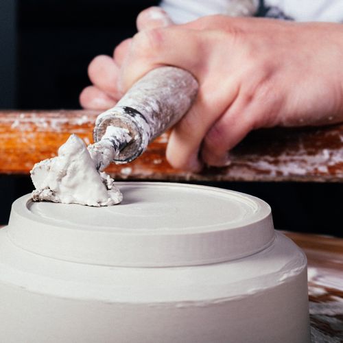 fint Porzellan Nahaufnahme