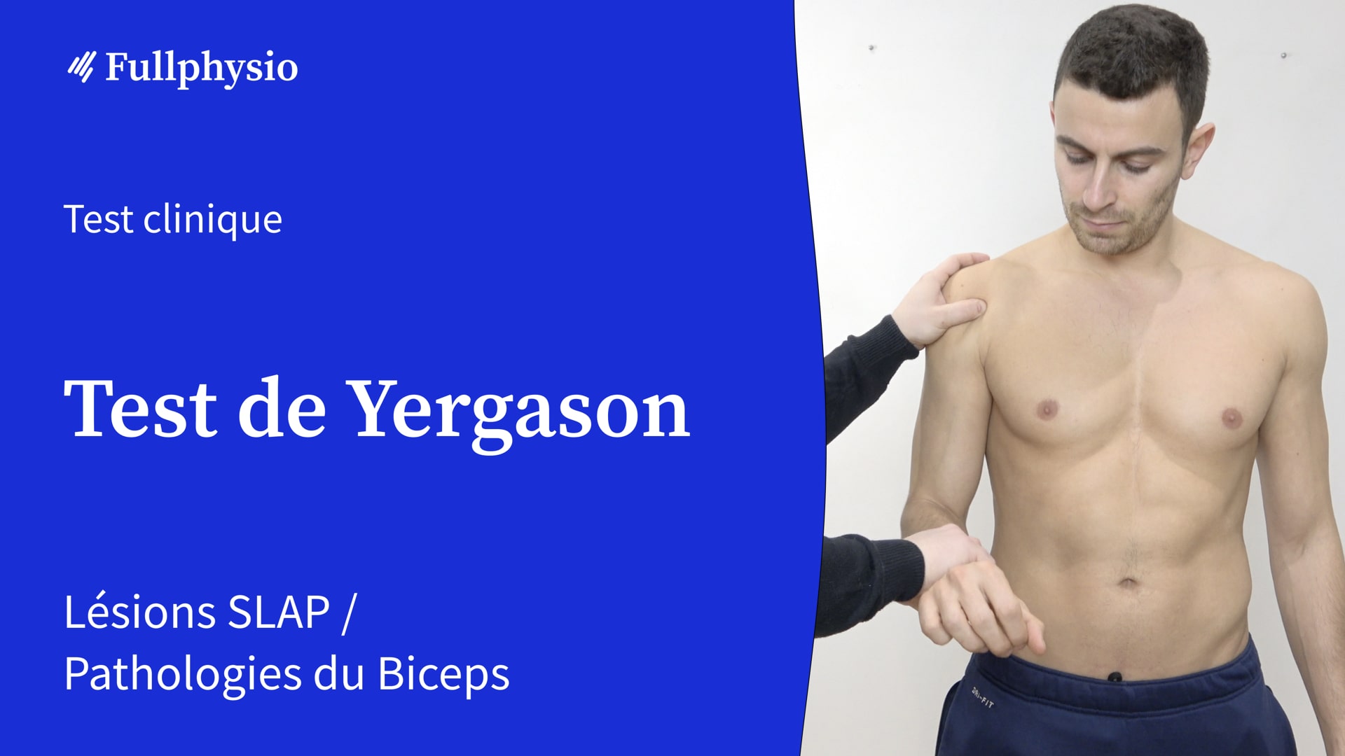 Vidéo de test Test de Yergason