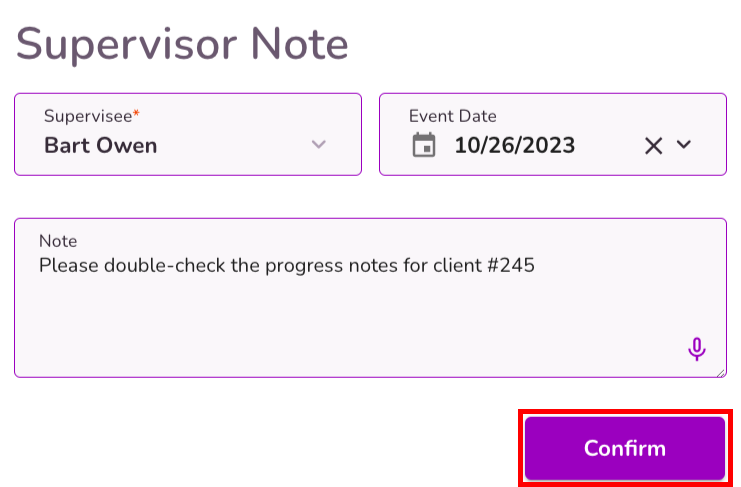 How to Record and Access a Supervisor Note - TiQ Help Center
