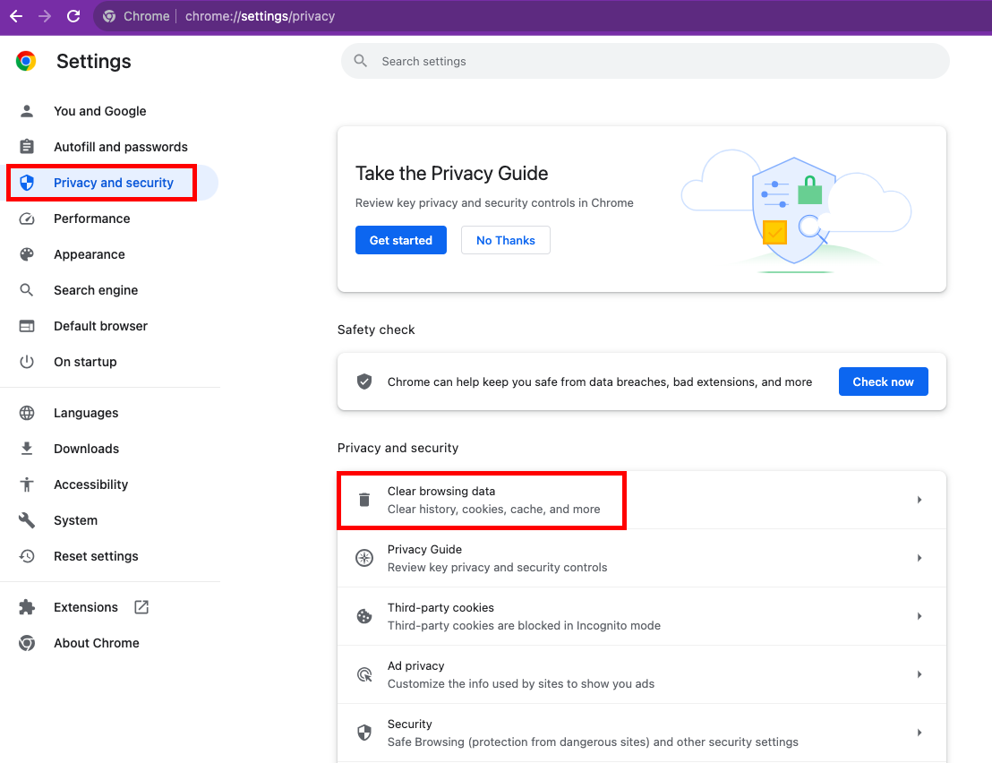 How to Clear Cache - Google Chrome - TiQ Help Center