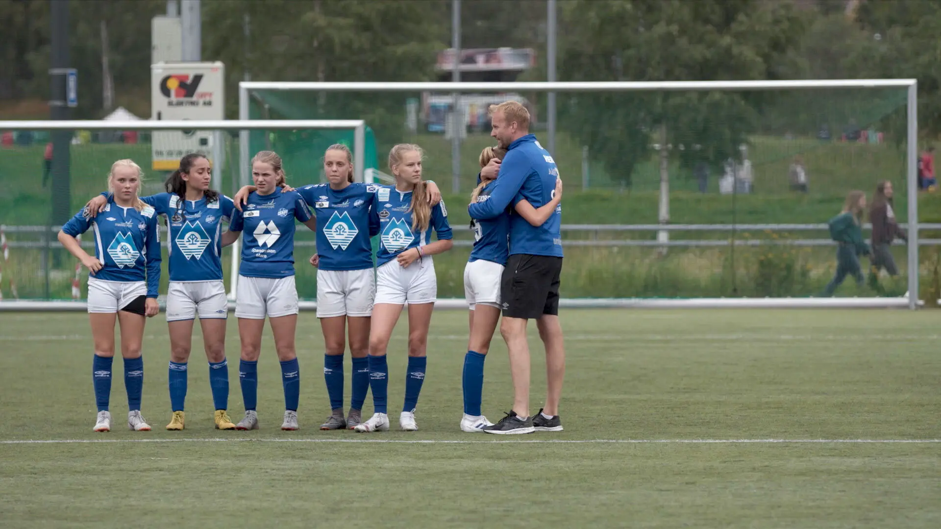 Anna as she misses a penalty in Eyes on the Ball; part of the Kids' Cup storyworld series.