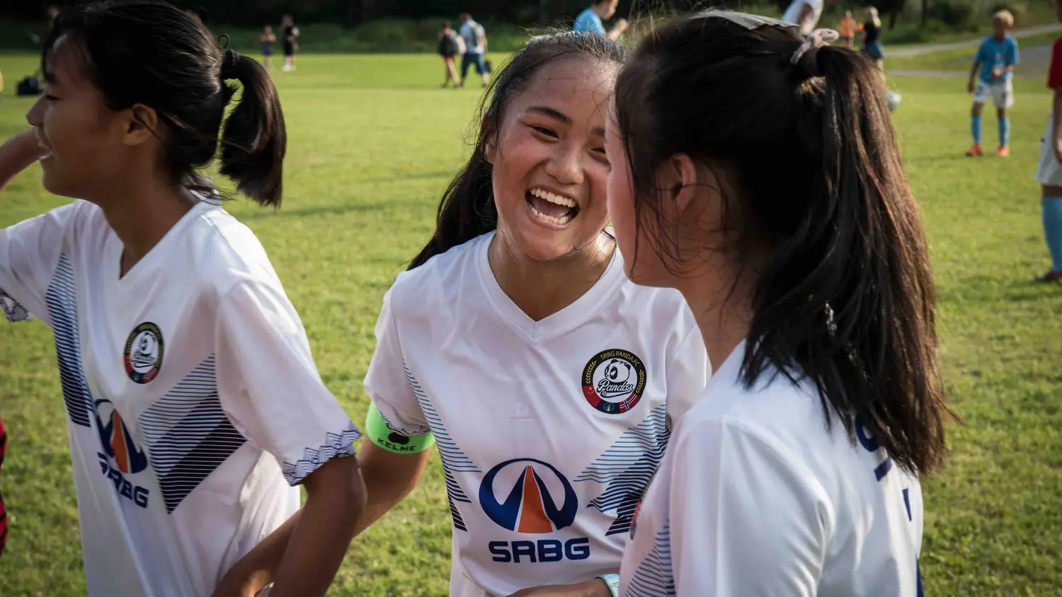 Yu and her teammates in the Kids' Cup storyworld series