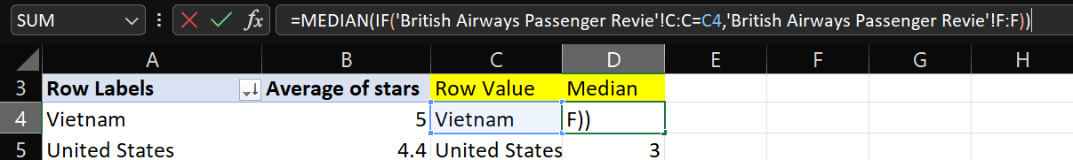 How to Calculate Median in an Excel Pivot Table