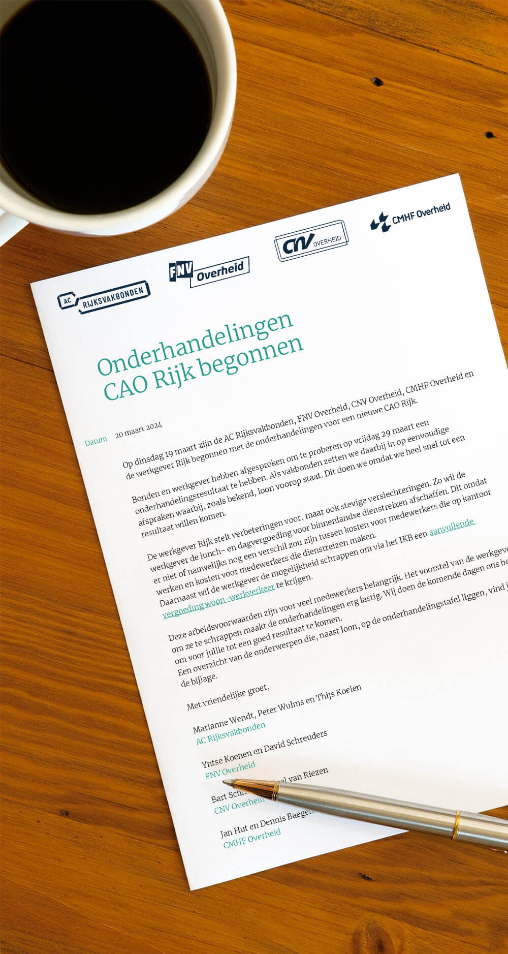 Onderhandelingen CAO Rijk begonnen