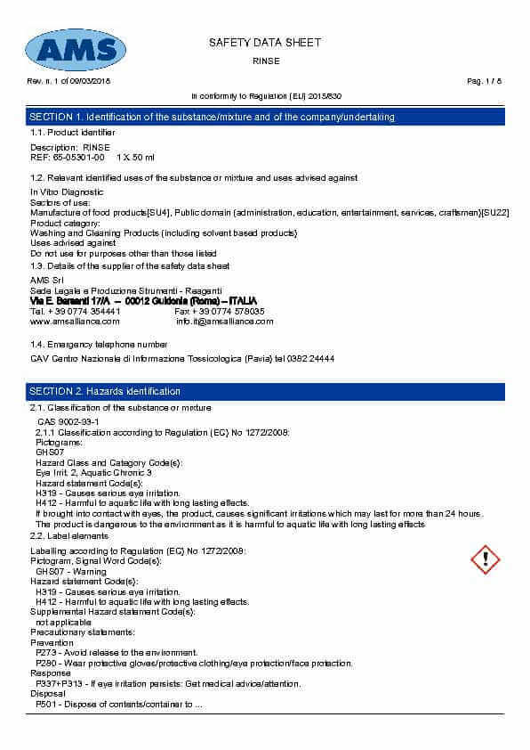 Rinse Solution Safety Data Sheet Material Safety Data Sheet, 48 OFF