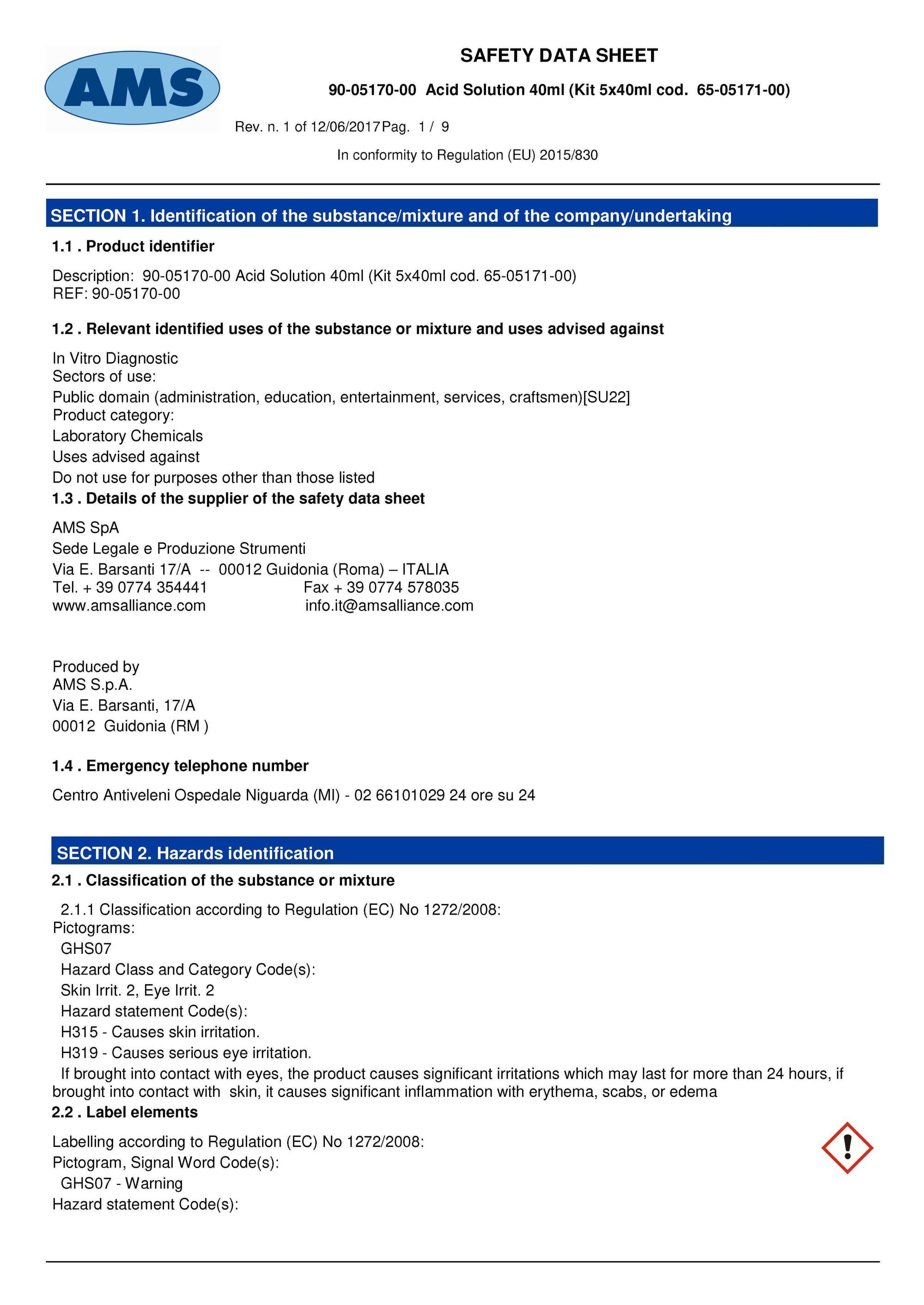 Cleaning Solution Safety Data Sheet Material Safety Data Sheet