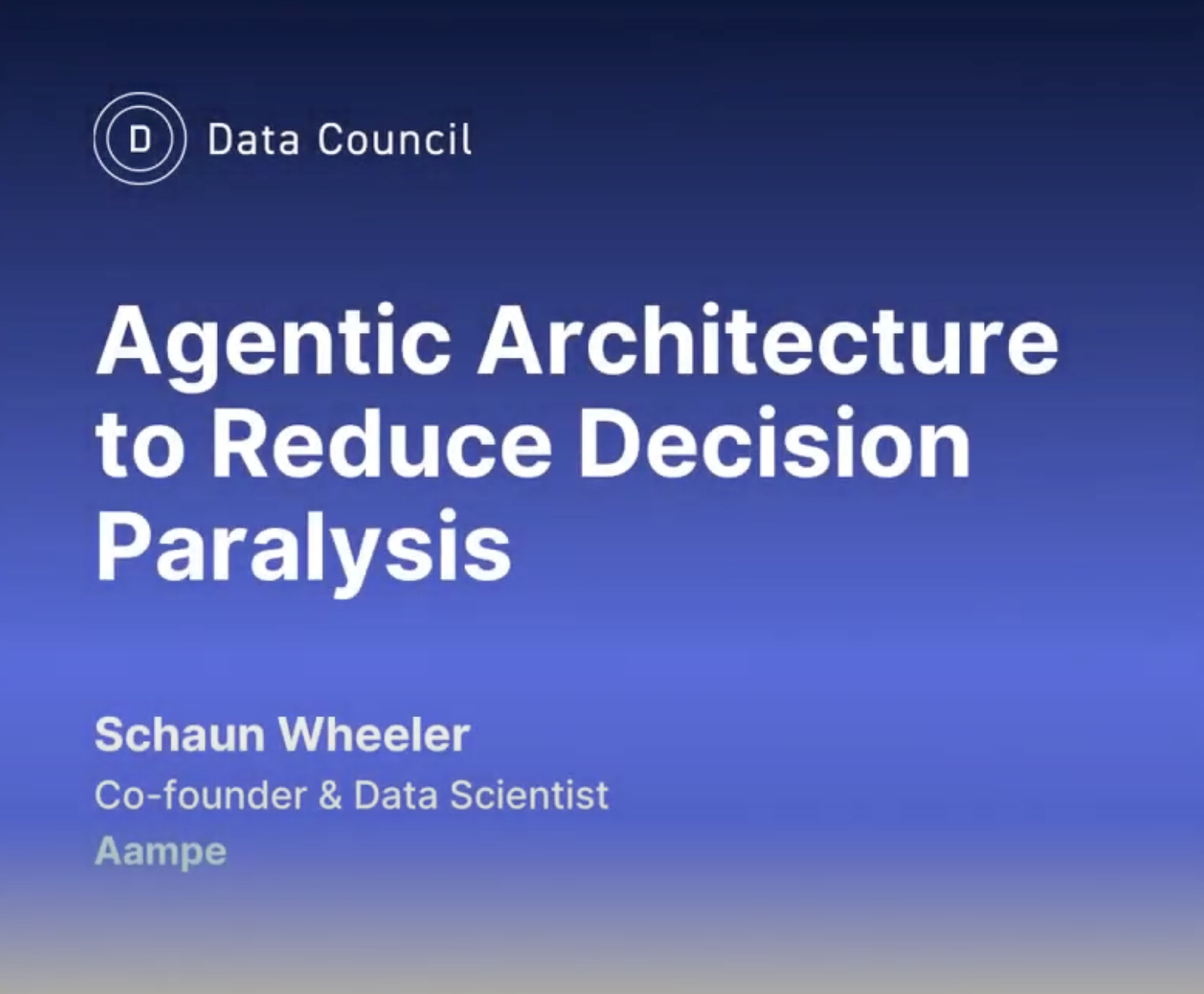 Agentic Architecture to Reduce Decision Paralysis
