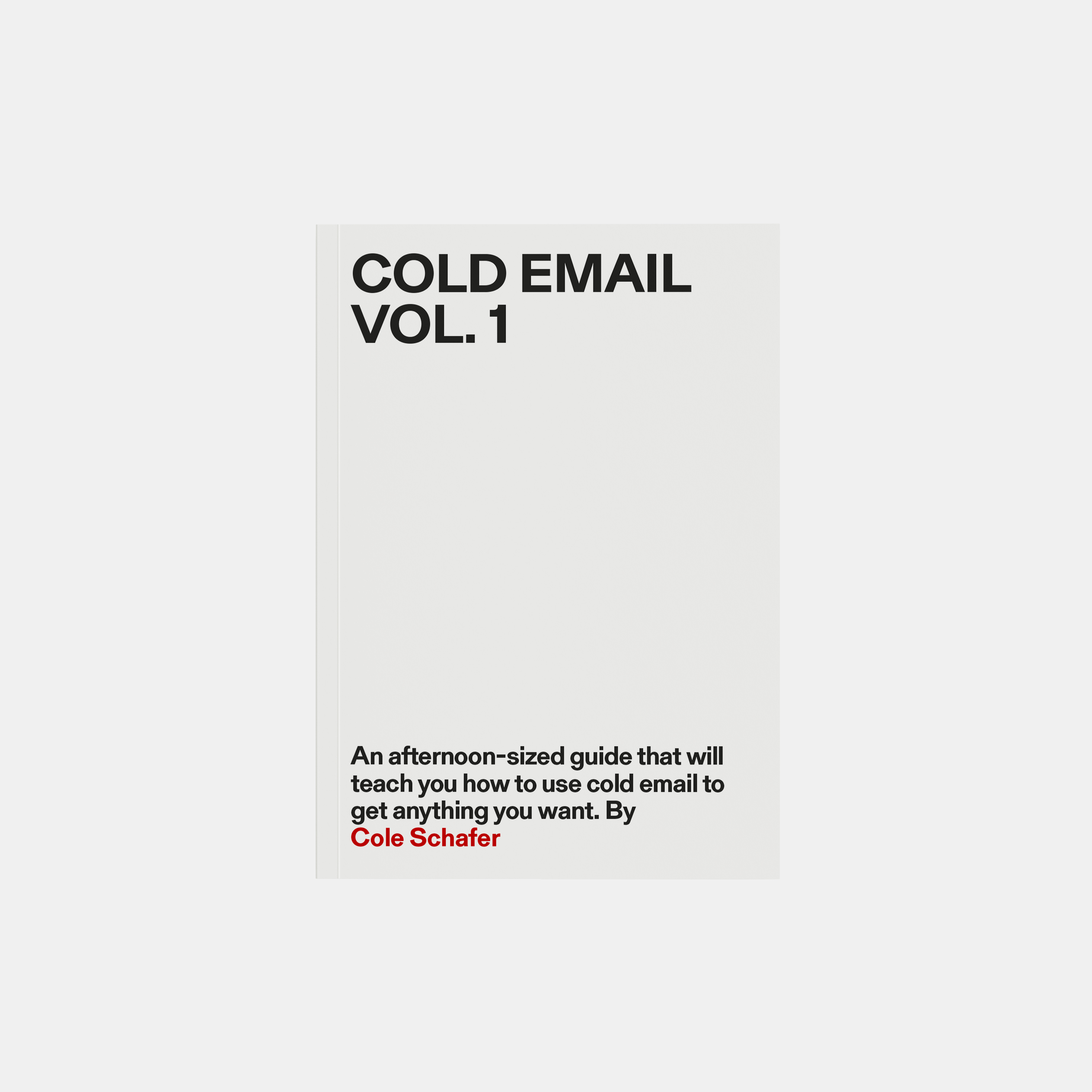 Cold email cole schafer