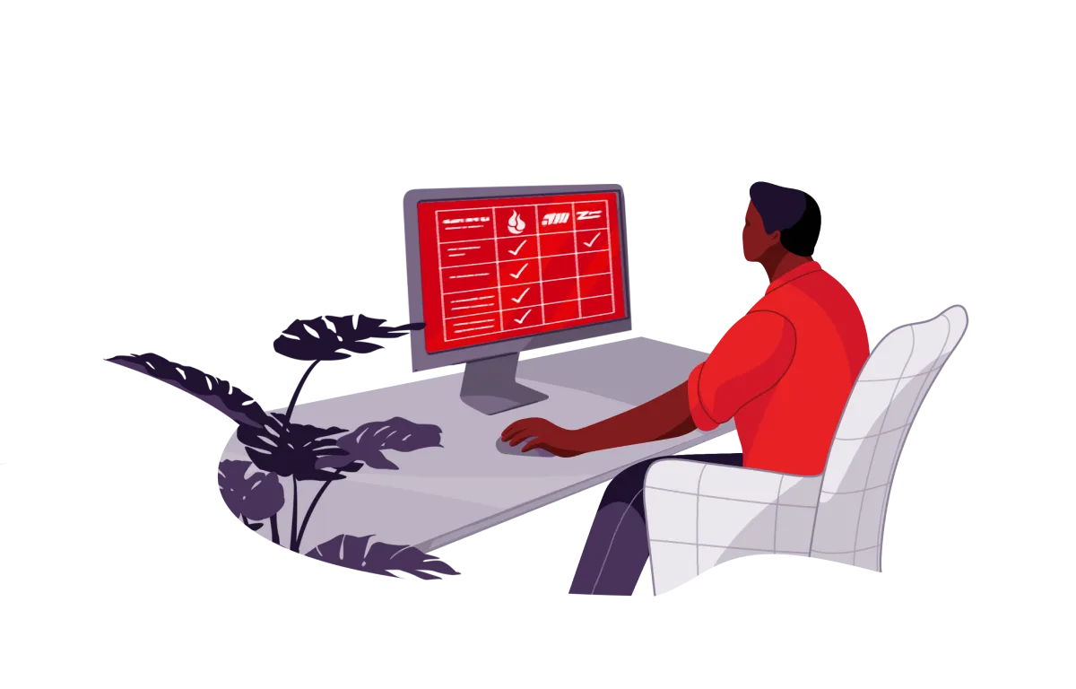 person comparing cloud storage options