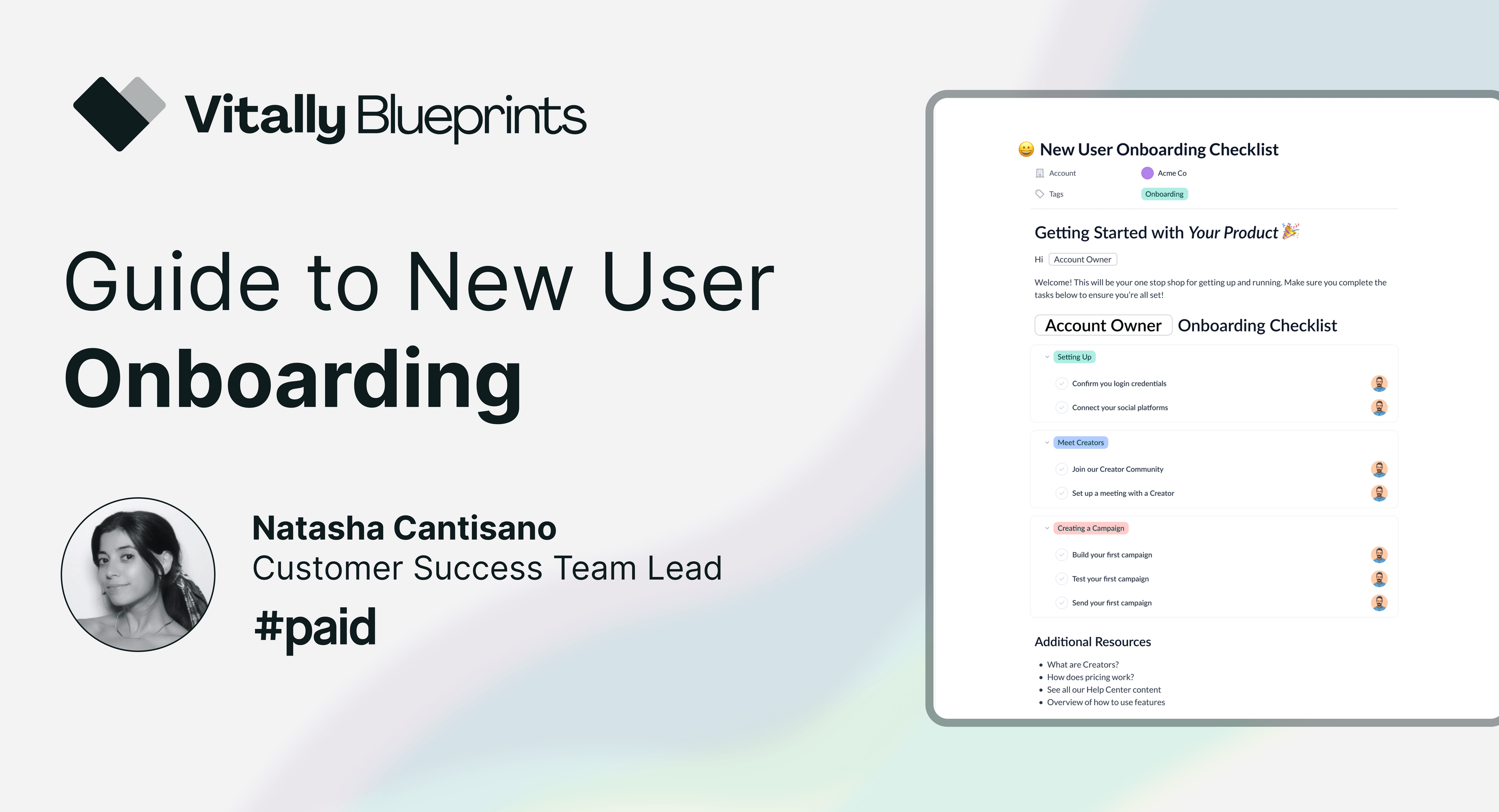paid's New User Onboarding Checklist