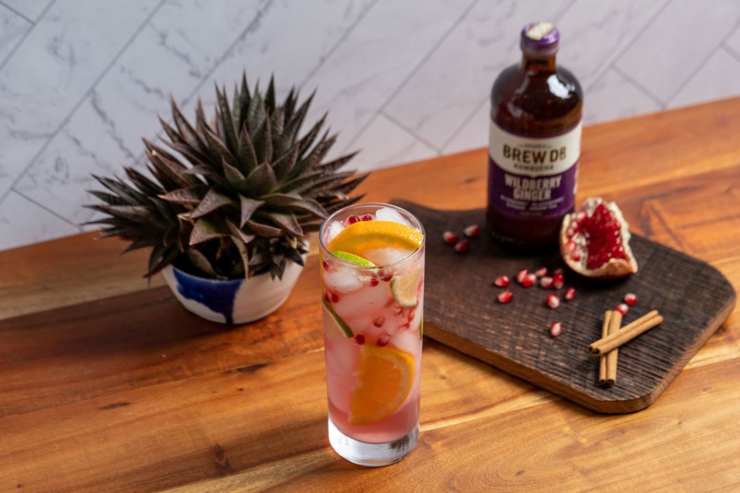 Wildberry Ginger Spritz Kombucha Mocktail Recipe