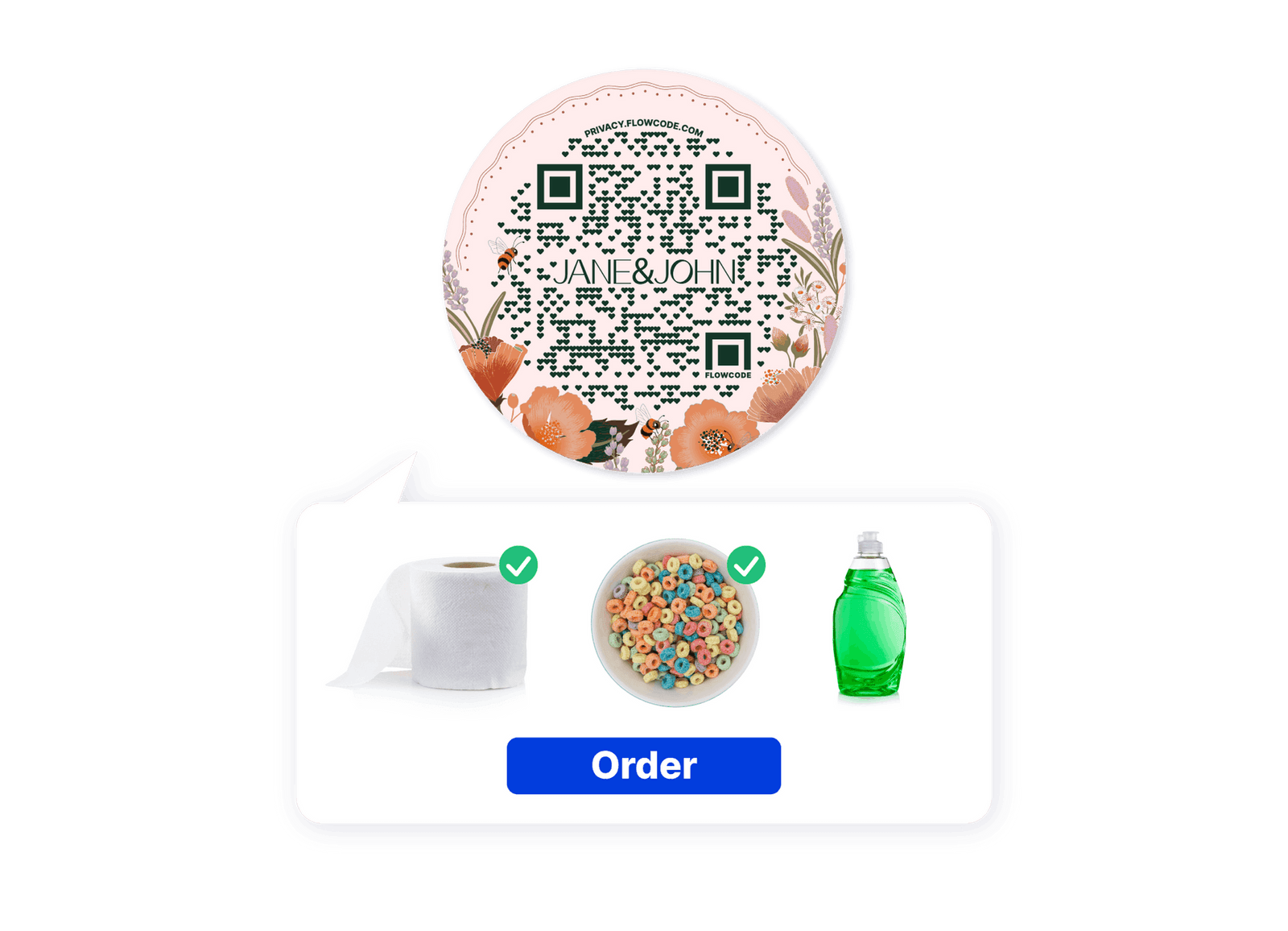 Dynamic qr code generator for personal use flowcode