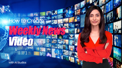 create video presentation ai Weekly News Video