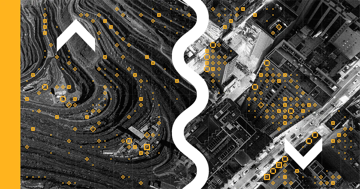 breakdown view of upstream emissions (left side) and downstream emissions (right side)