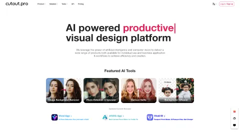 AI Powered Visual Design Platform - Cutout