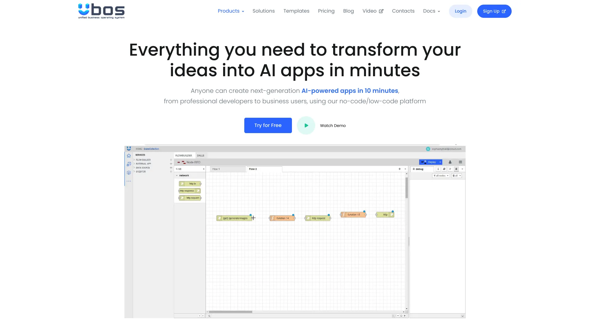 Ai app creator software ubos