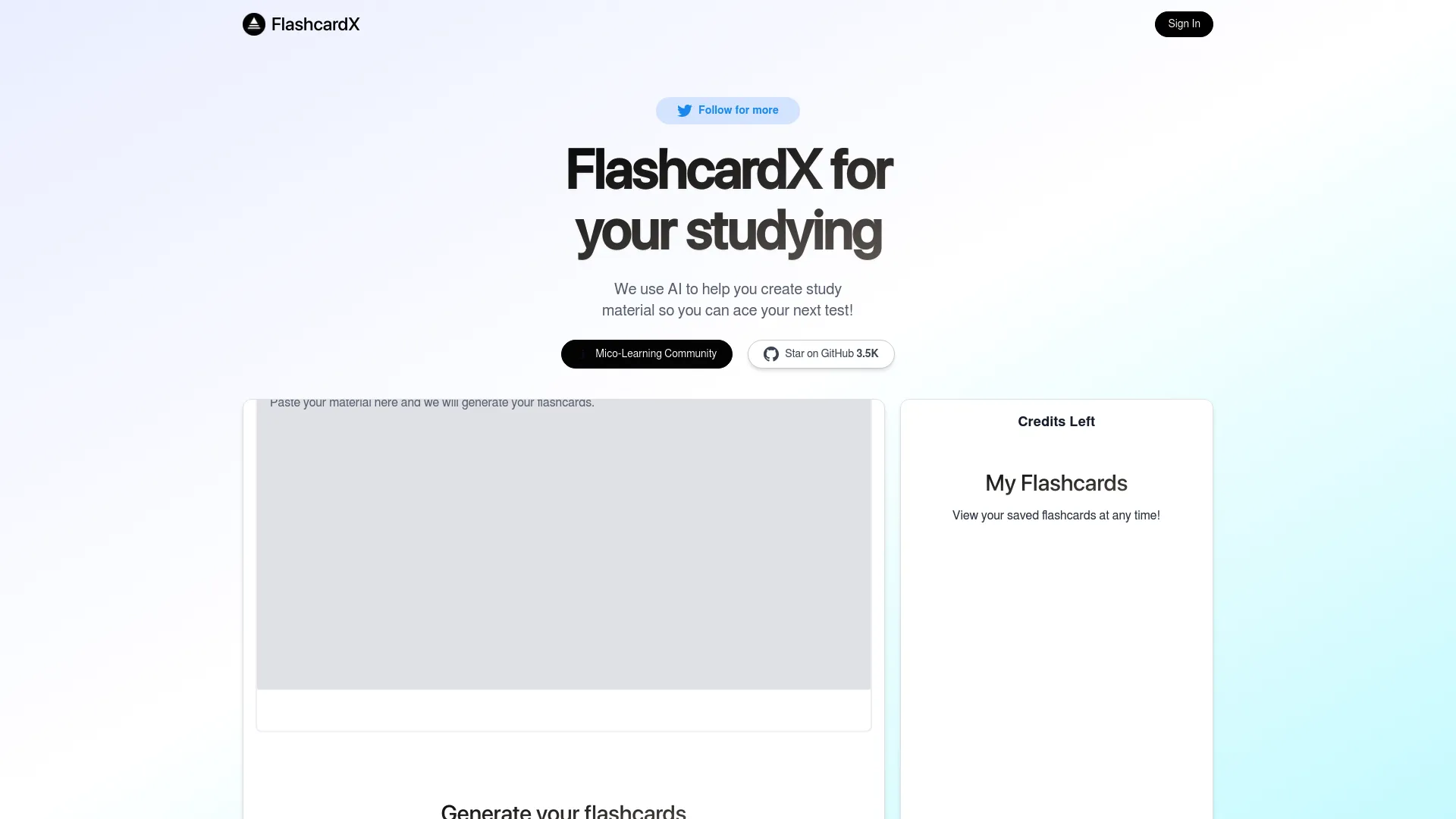 AI Flashcards - FlashcardX AI Flashcards - FlashcardX