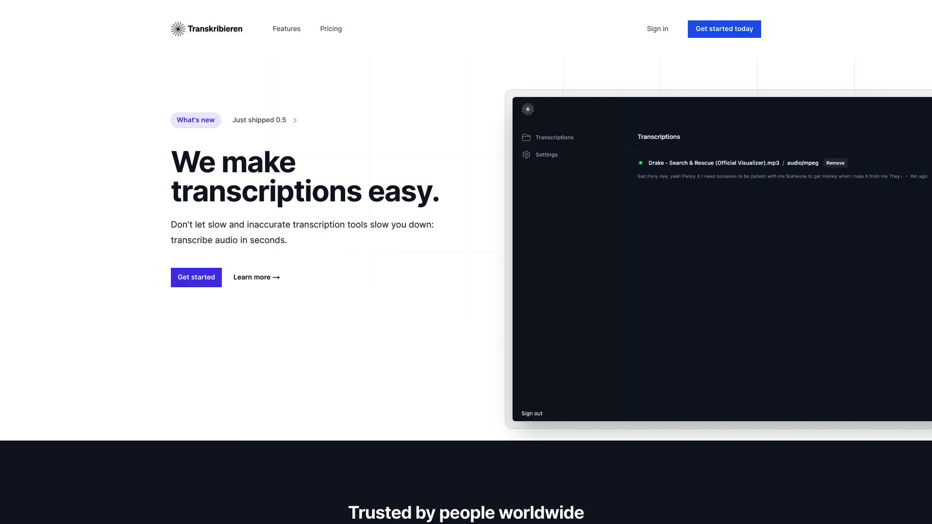 AI Transcription Tool - Transkribieren