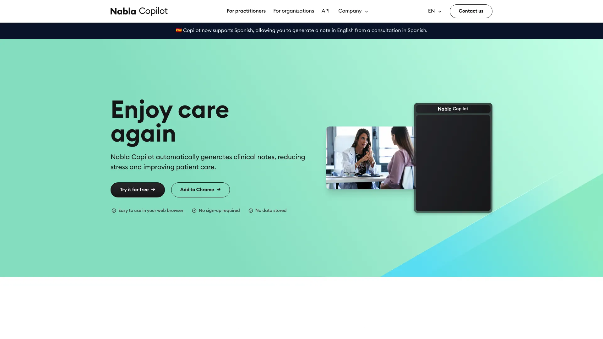 AI Clinical Notes Generator - Nabla Copilot