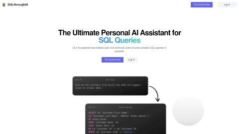 AI Sql Query Generator - SQLThroughAI