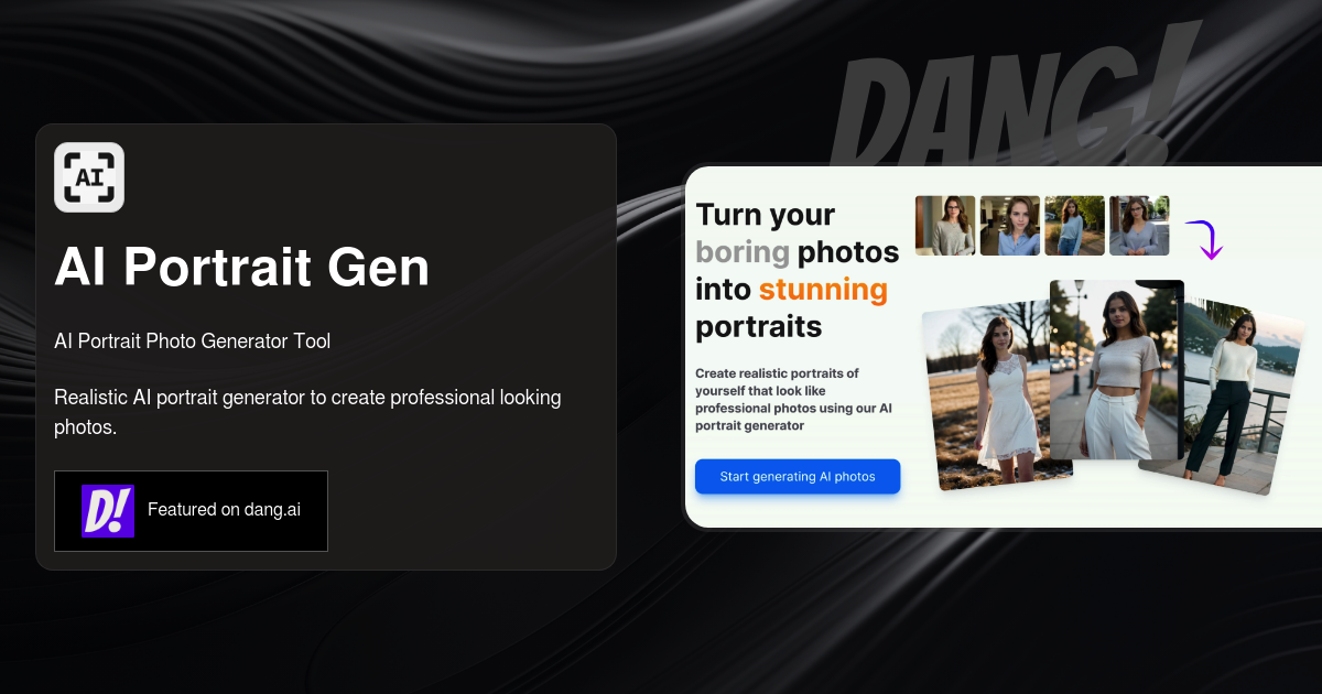 AI Portrait Photo Generator Tool - AI Portrait Gen