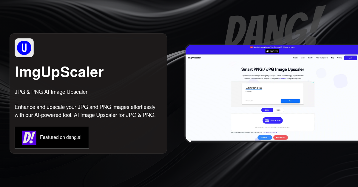 JPG & PNG AI Image Upscaler - ImgUpScaler