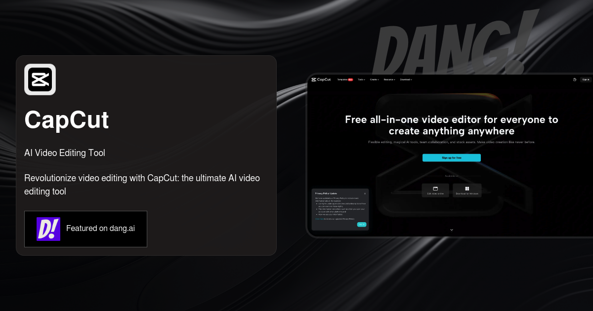 Capct AI Video Editing Tool - CapCut