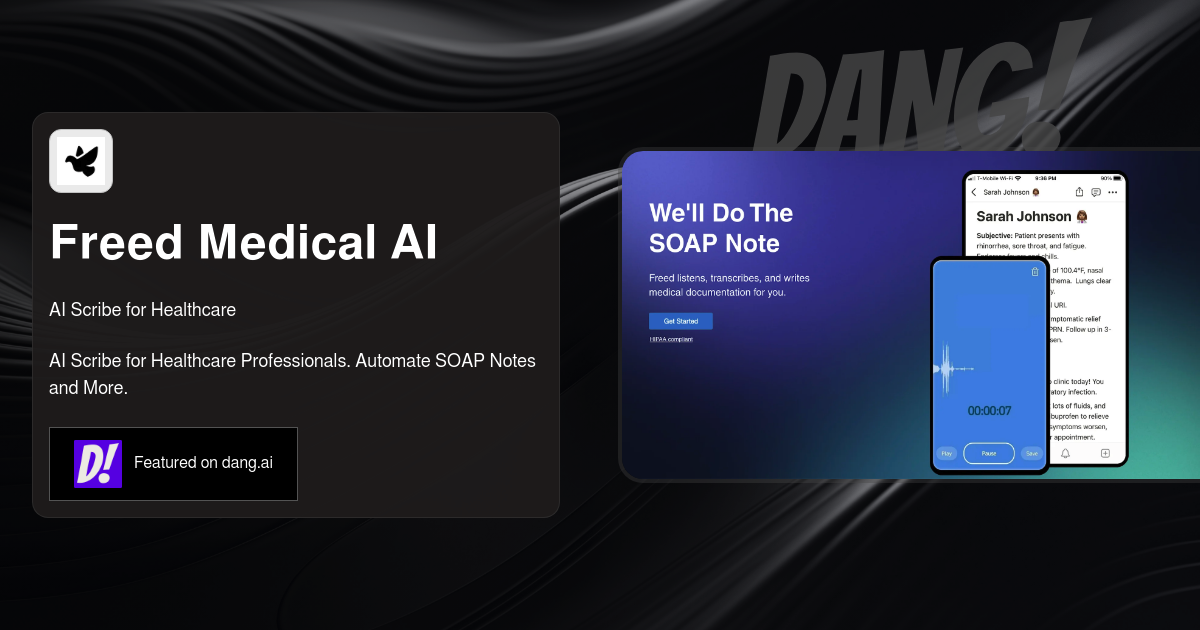 Ai Scribe For Healthcare Freed Medical Ai Ai Scribe For Healthcare Freed Medical Ai