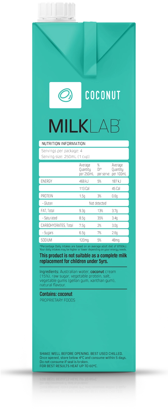 Barista Coconut Milk For Coffee, Latte & Espresso MILKLAB®