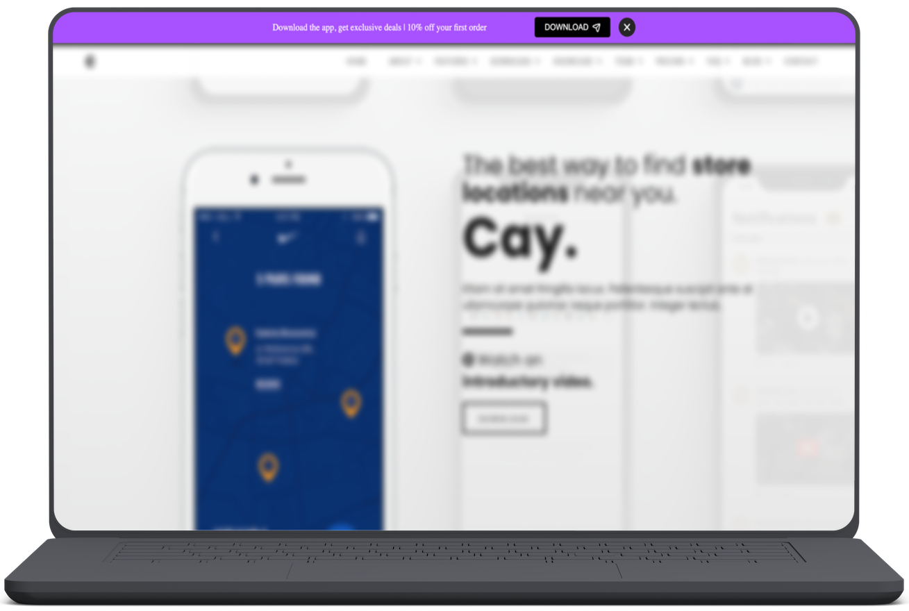 App marketing floating bar template